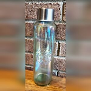 Starbucks 22 oz Recycled Glass Rainbow Iridescent Water Bottle